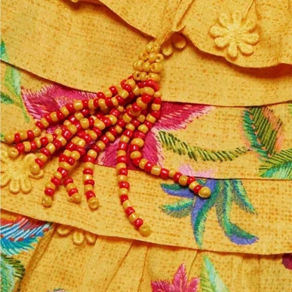 FARM RIO FLOWER DREAM YELLOW FLORAL MINI SKIRT $160 New with Tag! - Picture 5 of 12